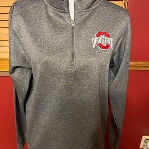 J. America Ohio State Gray Quarter-Zip Pullover